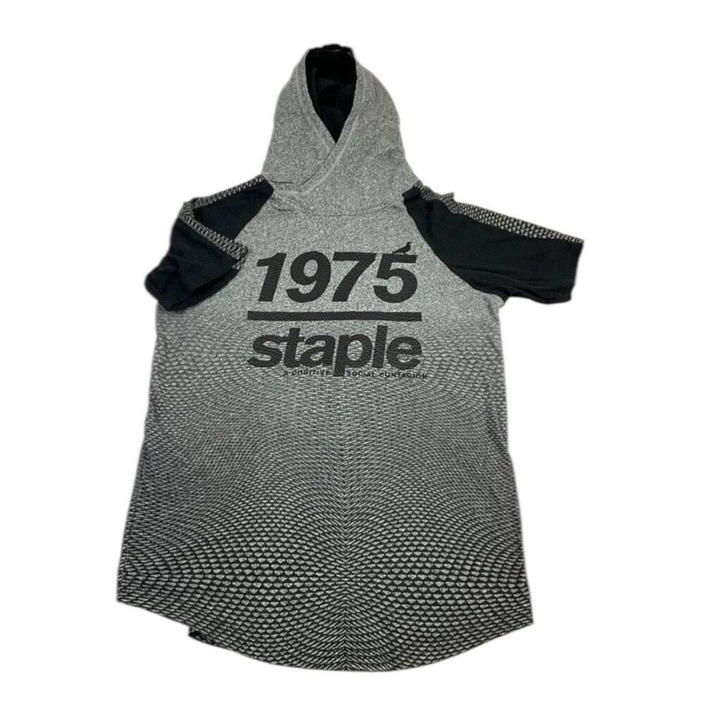 Staple Pigeon Mens Hoodie Short Sleeve 1975 Street Urban Layering Two Tone Top S